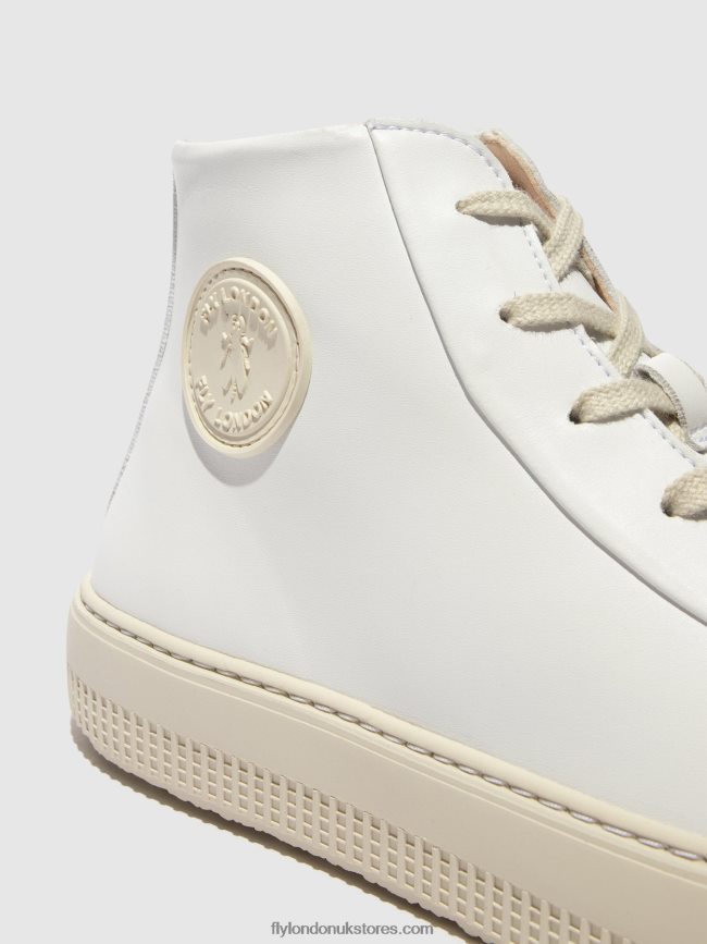 Hi-Top Trainers TOPY586 Women Fly London 4V24RT729 WHITE