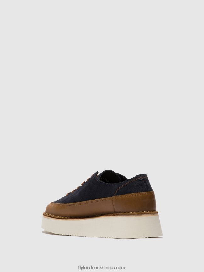 Lace-up Trainers CUDA099 Women Fly London 4V24RT725 CAMEL/NAVY
