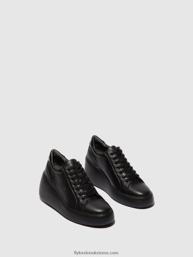 Lace-up Trainers DILE450 Women Fly London 4V24RT737 BLACK (BLACK SOLE)