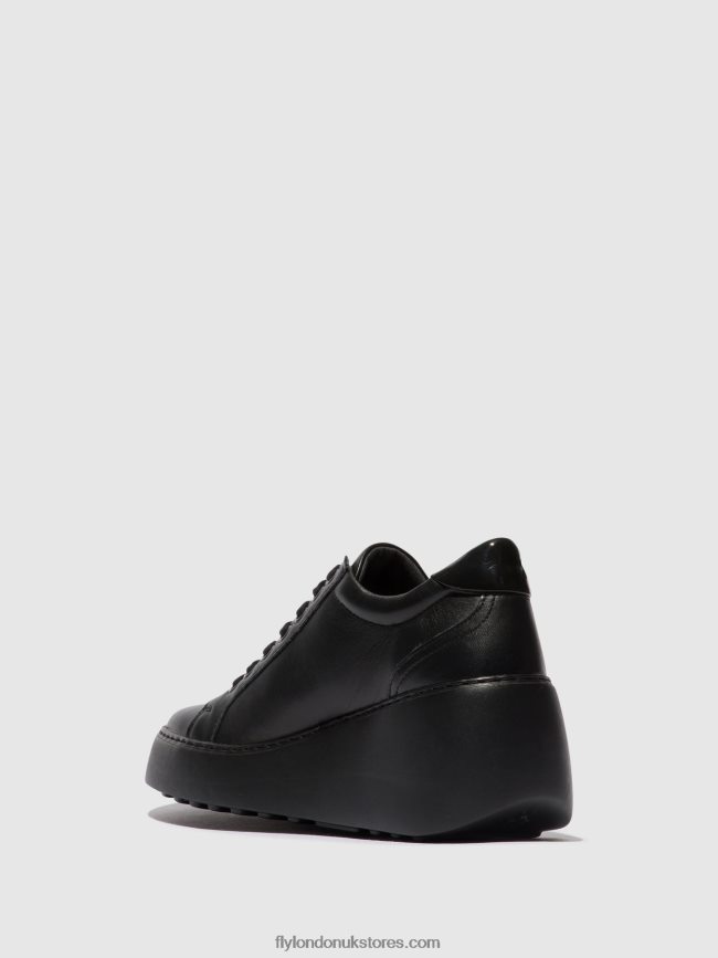 Lace-up Trainers DILE450 Women Fly London 4V24RT737 BLACK (BLACK SOLE)