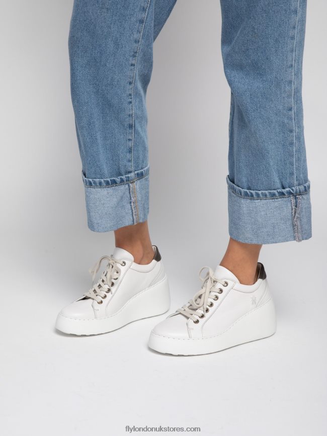Lace-up Trainers DILE450 Women Fly London 4V24RT768 BRITO WHITE