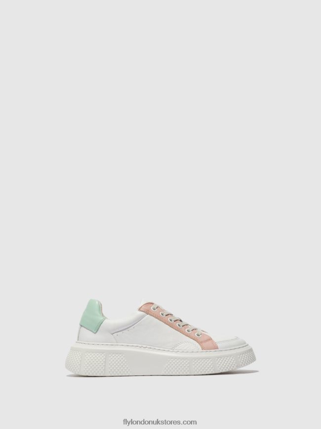 Lace-up Trainers EMMY510 Women Fly London 4V24RT758 WHITE/NUDE/MYNT
