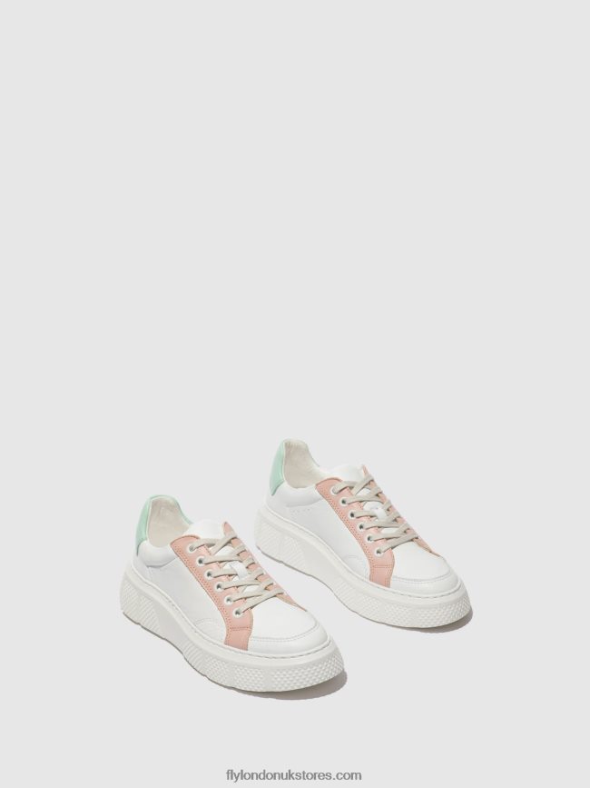 Lace-up Trainers EMMY510 Women Fly London 4V24RT758 WHITE/NUDE/MYNT