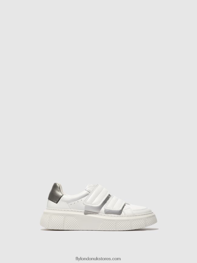 Velcro Trainers EDDA513 Women Fly London 4V24RT756 WHITE