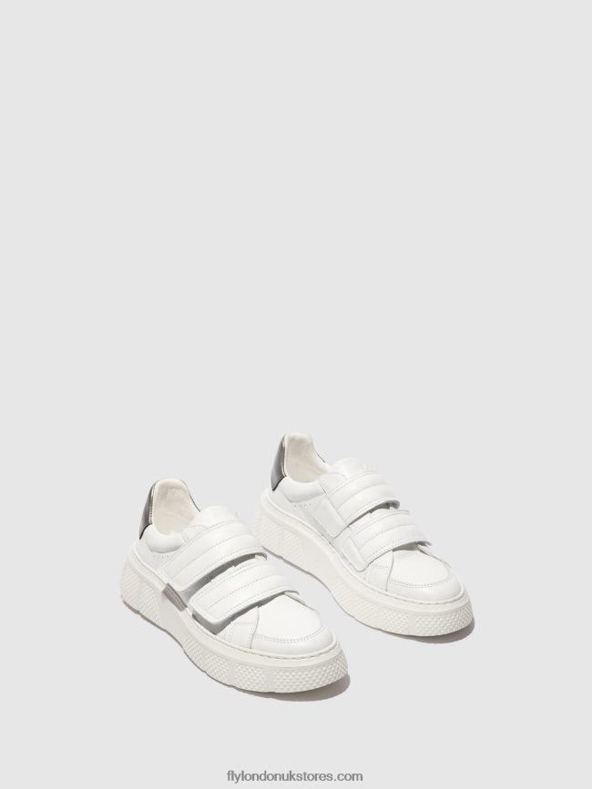 Velcro Trainers EDDA513 Women Fly London 4V24RT756 WHITE